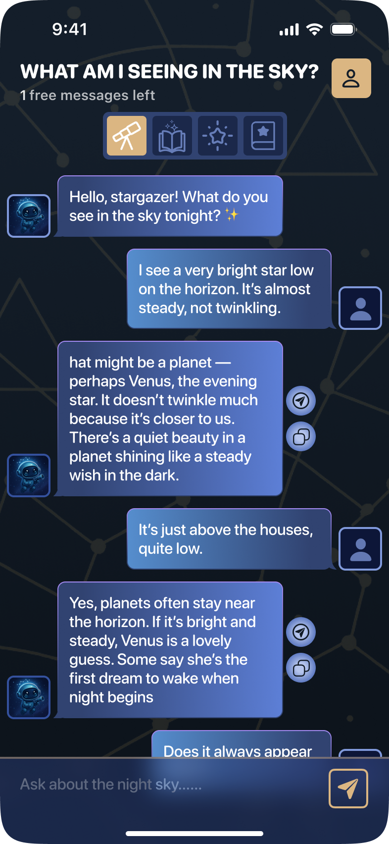Estrela Chat app preview